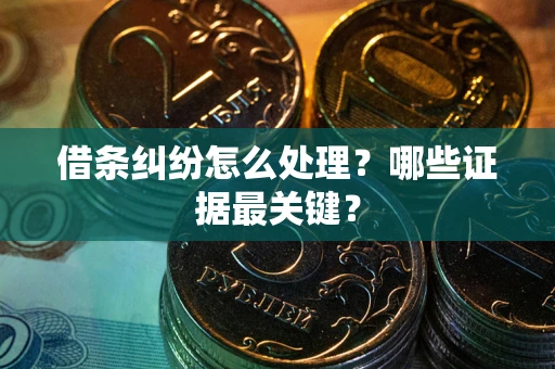 北京借条纠纷怎么处理？哪些证据最关键？