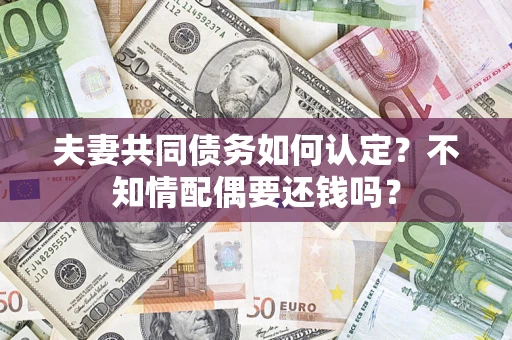 北京夫妻共同债务如何认定？不知情配偶要还钱吗？