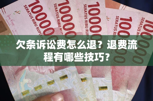 北京欠条诉讼费怎么退？退费流程有哪些技巧？